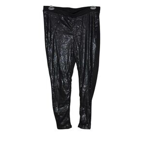 Torrid Black Sequin Pants Sparkle Glam Night Out Leggings Size 2